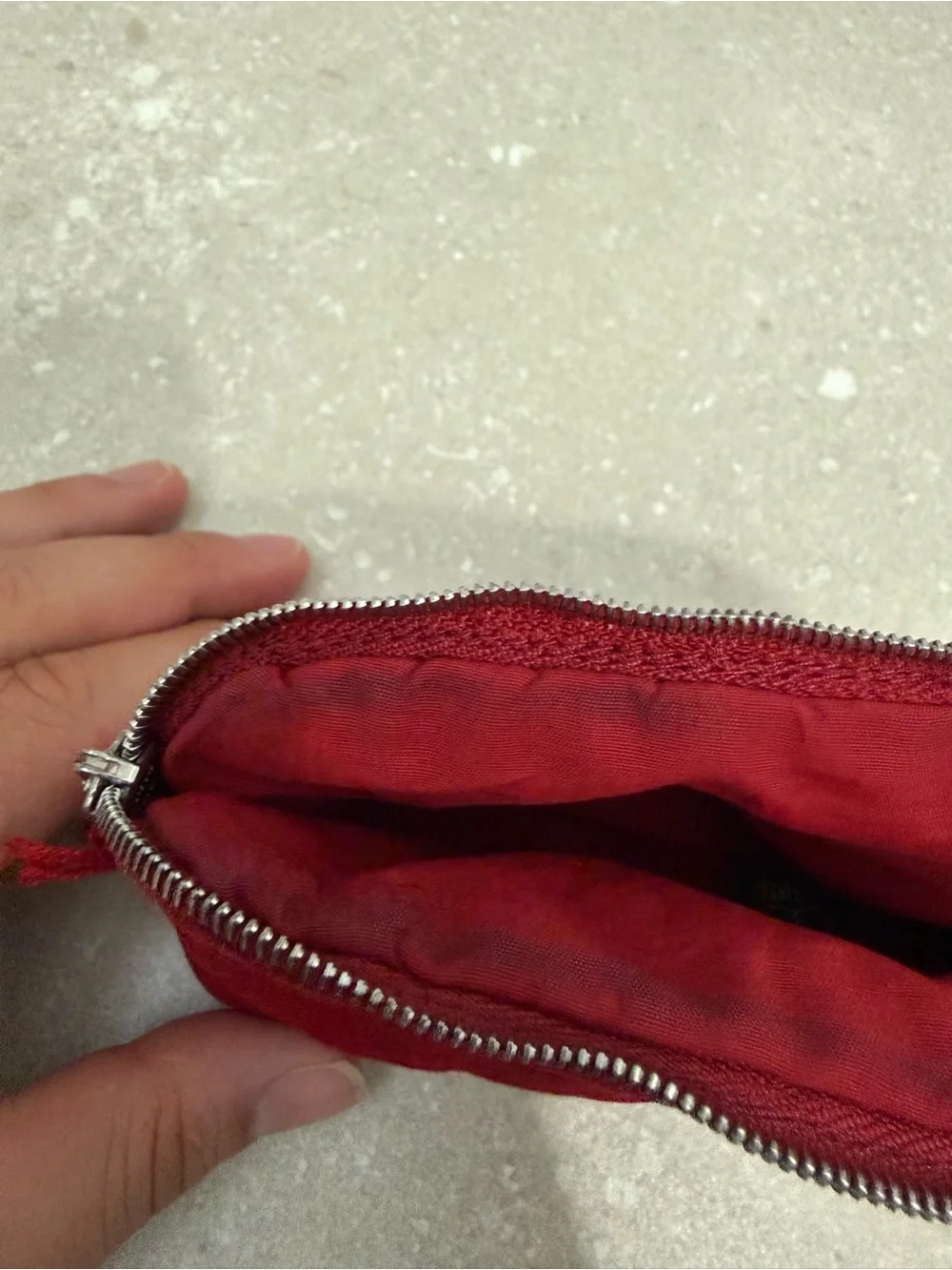 Hermes Bolide Pouch TPM Red Canvas Travel Cosmetic Bag
